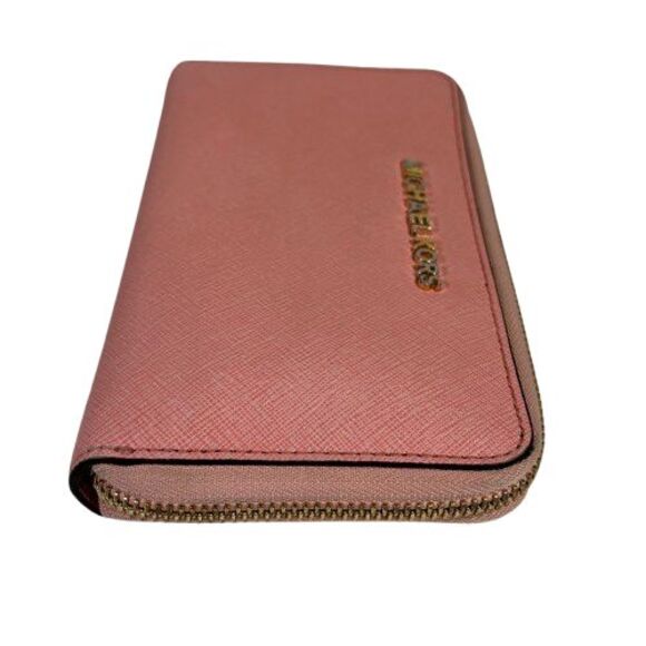 Michael Kors Jet Set Travel Rose Pink Zip Tech Phone Case Wallet Clutch - Picture 3 of 16